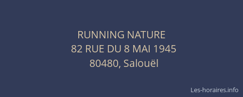 RUNNING NATURE