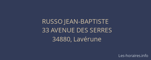 RUSSO JEAN-BAPTISTE