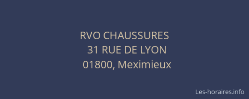 RVO CHAUSSURES
