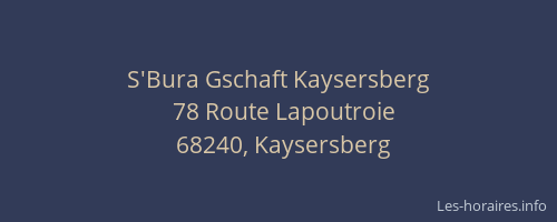 S'Bura Gschaft Kaysersberg