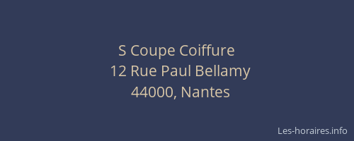 S Coupe Coiffure