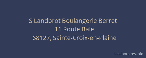 S'Landbrot Boulangerie Berret