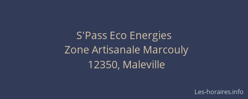 S'Pass Eco Energies
