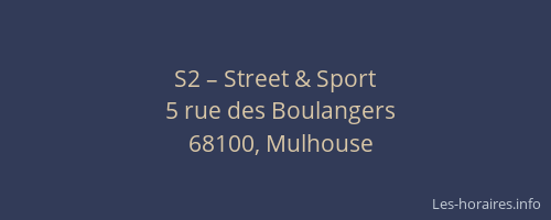 S2 – Street & Sport