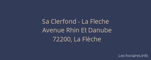 Sa Clerfond - La Fleche
