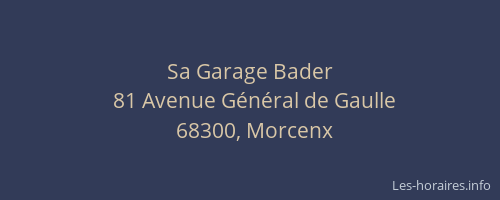 Sa Garage Bader