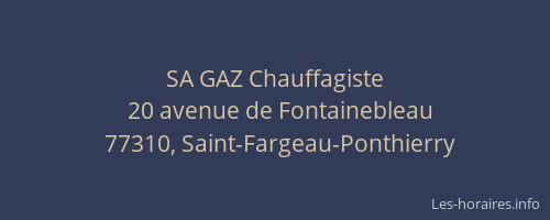 SA GAZ Chauffagiste