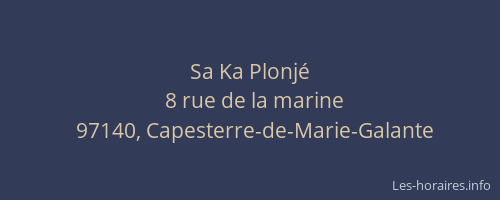 Sa Ka Plonj&eacute;