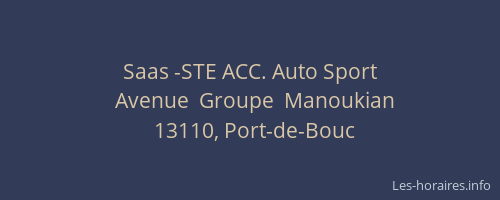 Saas -STE ACC. Auto Sport