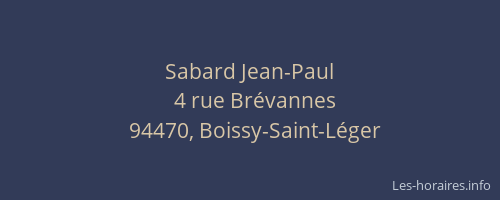Sabard Jean-Paul