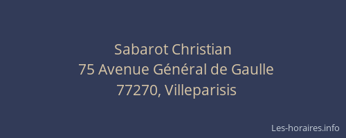 Sabarot Christian