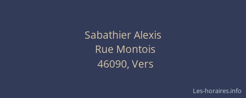 Sabathier Alexis