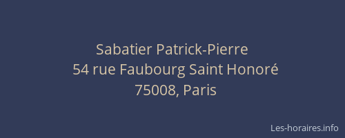 Sabatier Patrick-Pierre