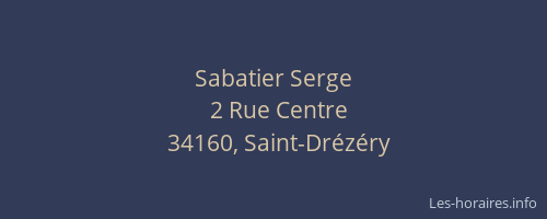 Sabatier Serge