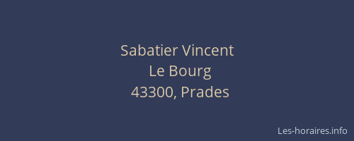 Sabatier Vincent
