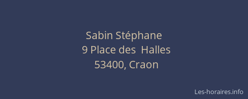Sabin St&eacute;phane