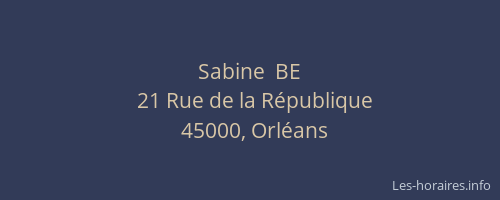 Sabine  BE