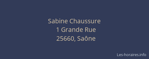 Sabine Chaussure