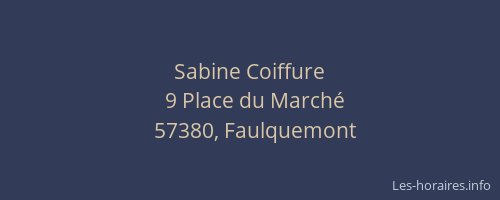Sabine Coiffure