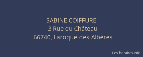 SABINE COIFFURE