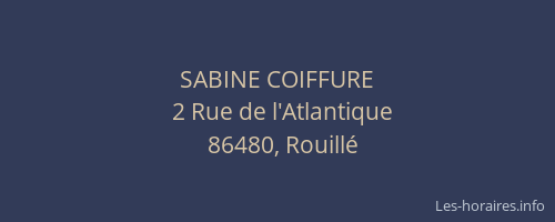 SABINE COIFFURE