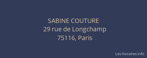 SABINE COUTURE