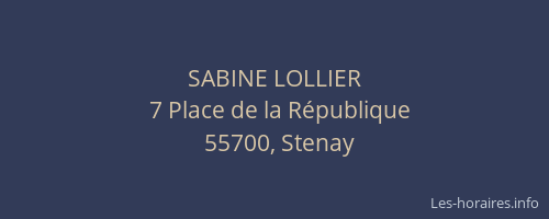 SABINE LOLLIER