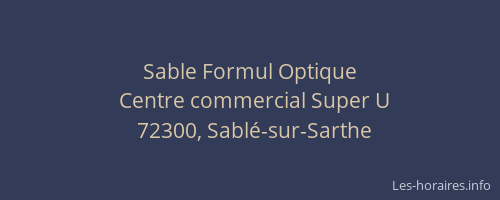 Sable Formul Optique