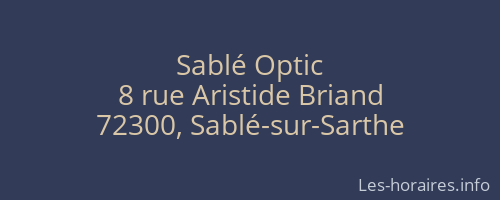 Sablé Optic