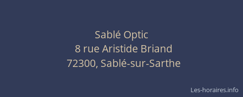Sablé Optic