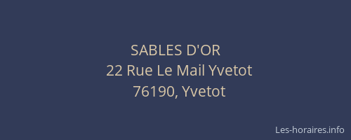 SABLES D'OR