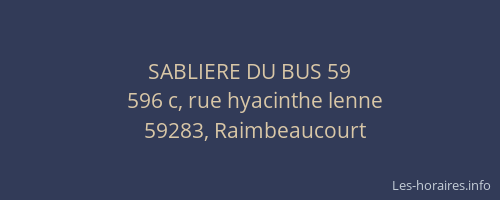 SABLIERE DU BUS 59