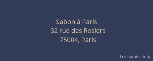 Sabon à Paris