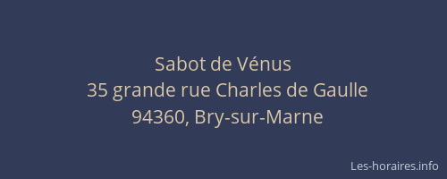 Sabot de V&eacute;nus