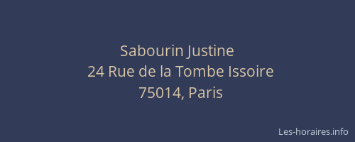 Sabourin Justine