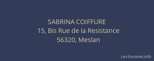 SABRINA COIFFURE