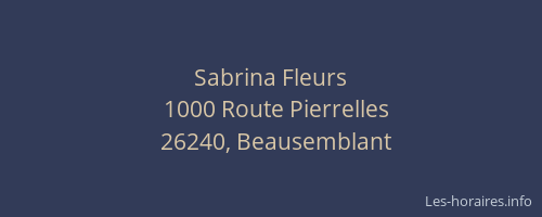 Sabrina Fleurs