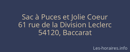 Sac à Puces et Jolie Coeur