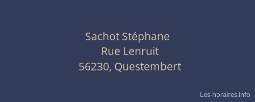 Sachot St&eacute;phane