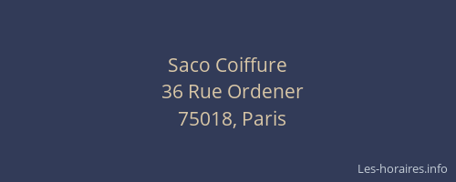 Saco Coiffure