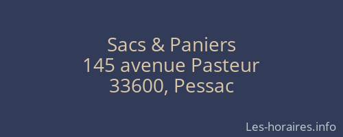 Sacs & Paniers