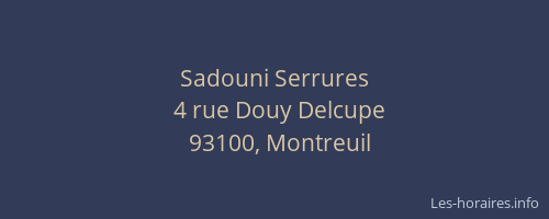 Sadouni Serrures