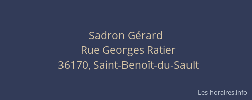 Sadron Gérard