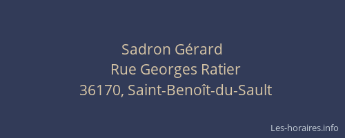 Sadron G&eacute;rard