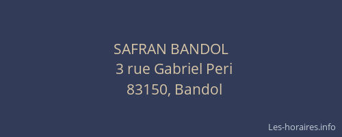 SAFRAN BANDOL