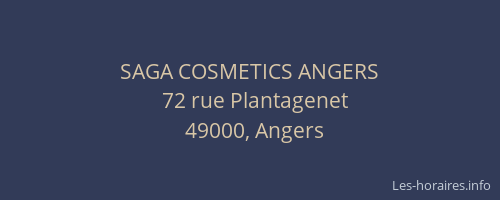 SAGA COSMETICS ANGERS