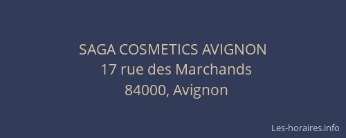SAGA COSMETICS AVIGNON