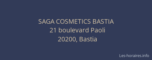 SAGA COSMETICS BASTIA