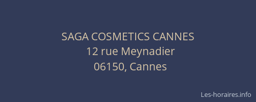 SAGA COSMETICS CANNES