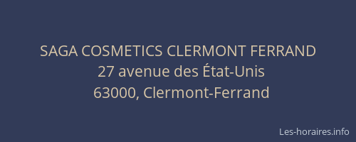 SAGA COSMETICS CLERMONT FERRAND